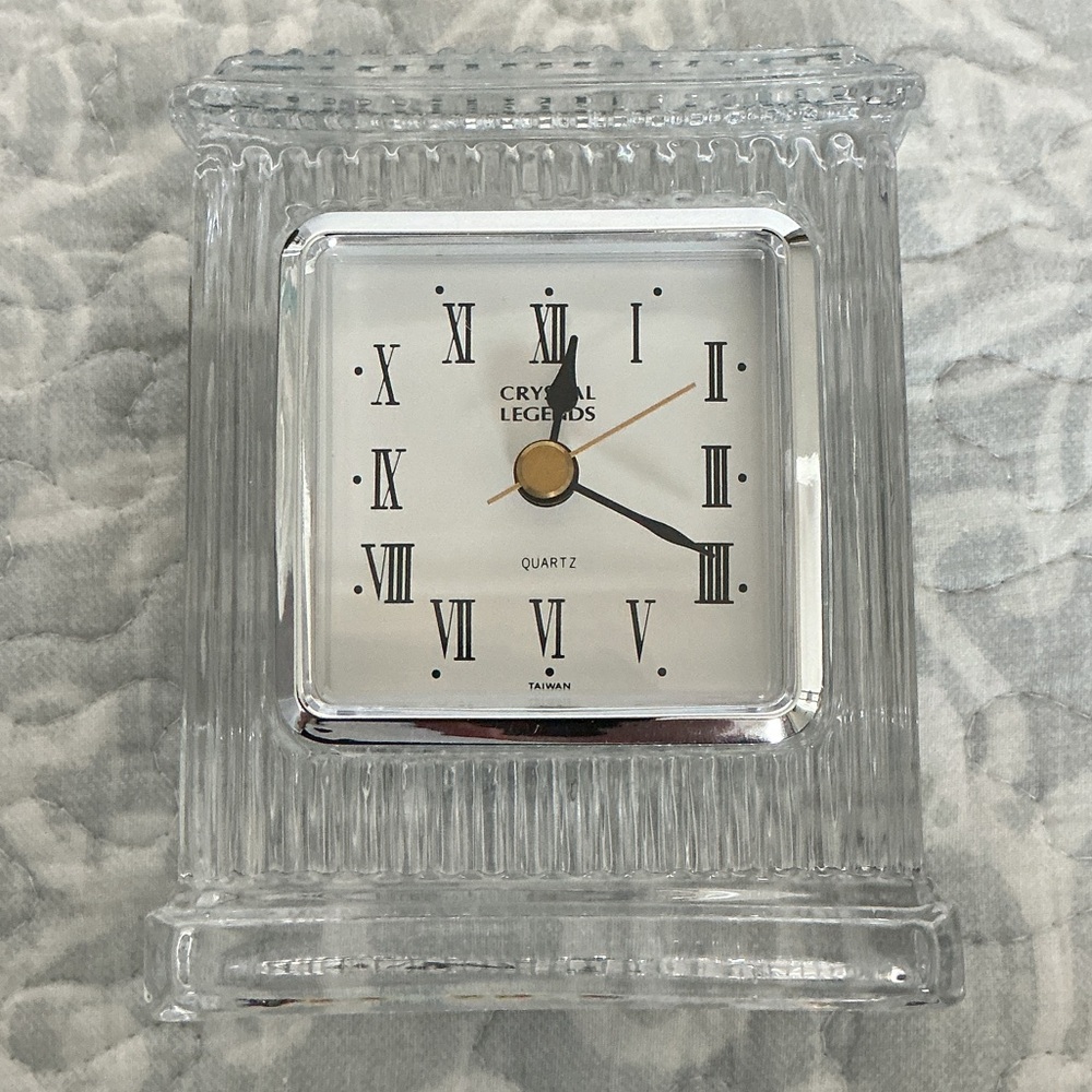 Crystal Godinger Table Clock